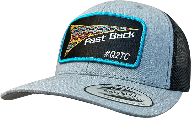 FAST BACK HEATHER GREY / BLACK W/ AZTEC PATCH CAP