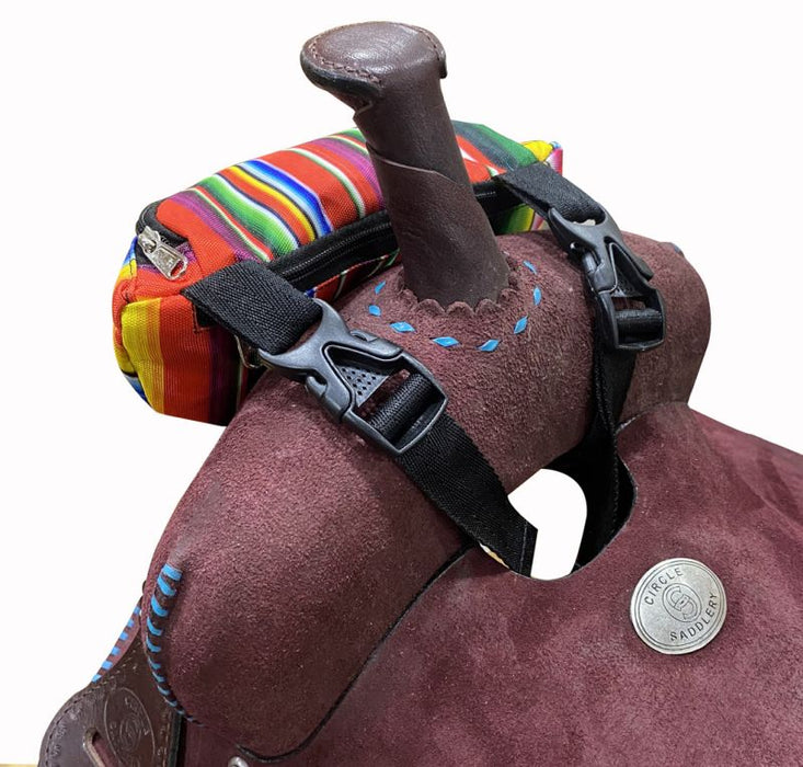 Showman Serape Print Insulated Nylon Saddle Pouch