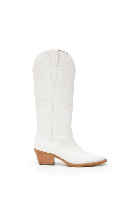 ADEL - WHITE BOOT SHOES