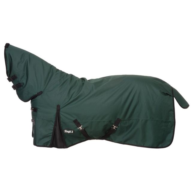 Tough1 1200D Full Neck Turnout Blanket- Hunter Green 81"