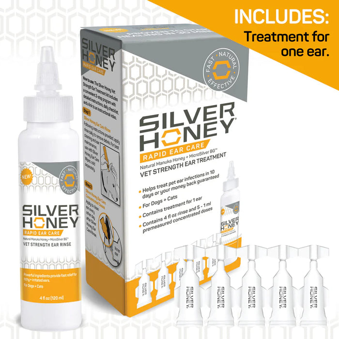 Silver Honey Rapid Ear Care Vet Strength Ear Treatment Kit