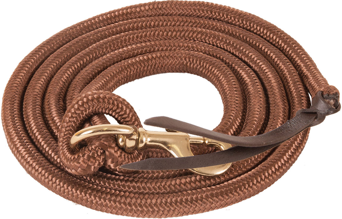 Poly Cowboy Lead Rope 5/8" X 9 Bolt Snap - Brown