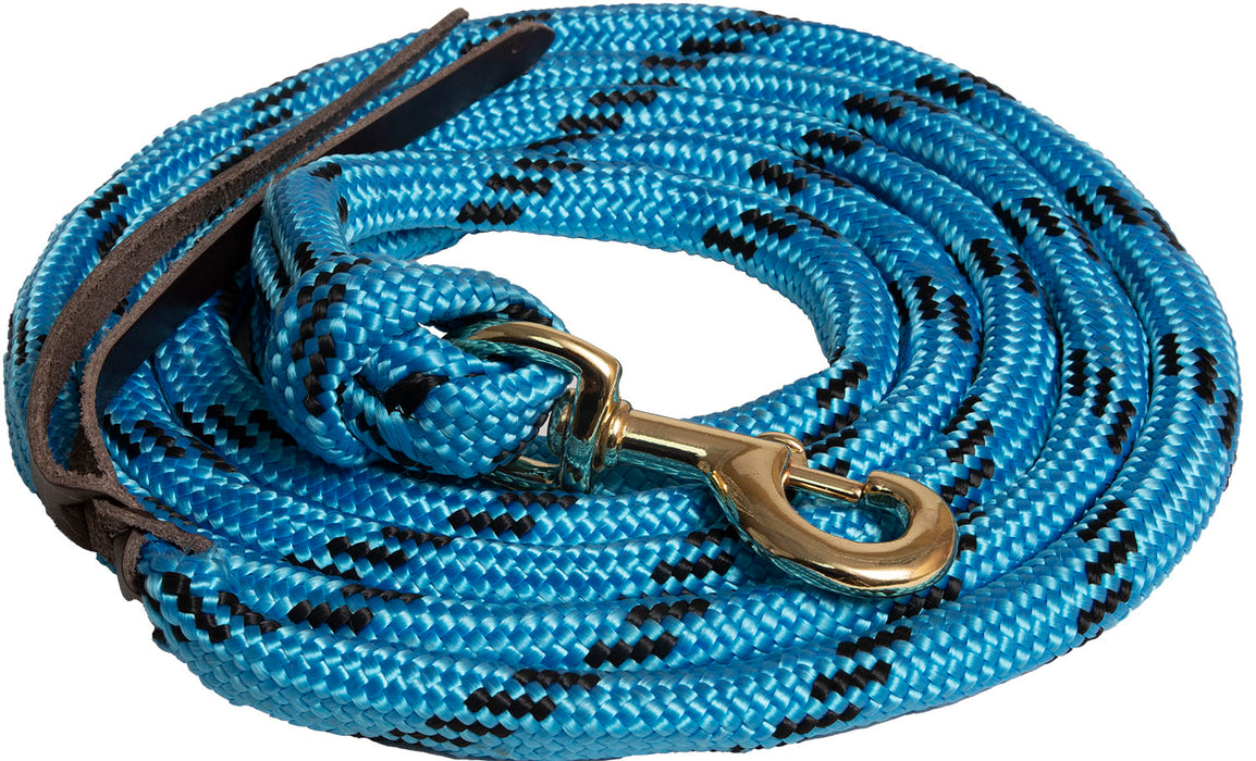 Poly Cowboy Lead Rope 5/8" X 9 Bolt Snap - Turq/Black