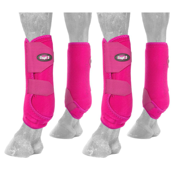 TOUGH1 EXTREME VENTED SPORT BOOTS - FULL SET - SMALL - PINK