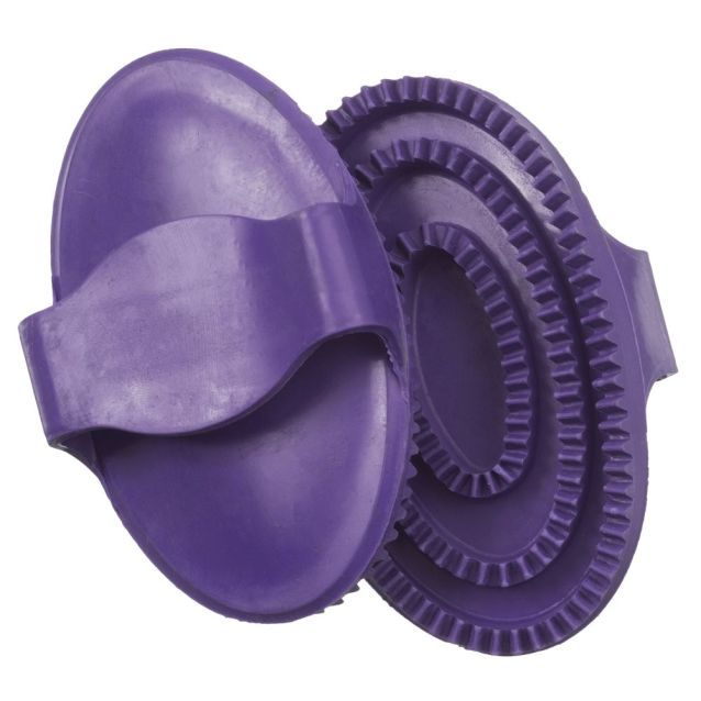 TOUGH1 LARGE RUBBER CURRY COMB - PURPLE