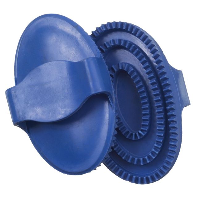 TOUGH1 LARGE RUBBER CURRY COMB - BLUE