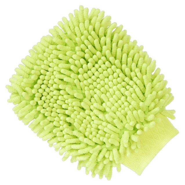 TOUGH1 LINED WASH/APPLICATOR MITT-NEON GREEN