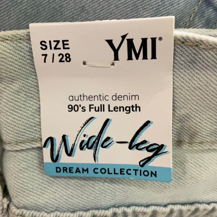 WIDE LEG TORN JEANS - YMI