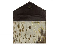 Showman Hair on Cowhide Gold Acid Wash Coin Wallet