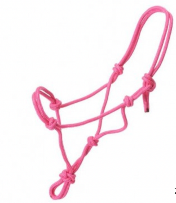 PINK - Miniature Poly Rope Tied Halter