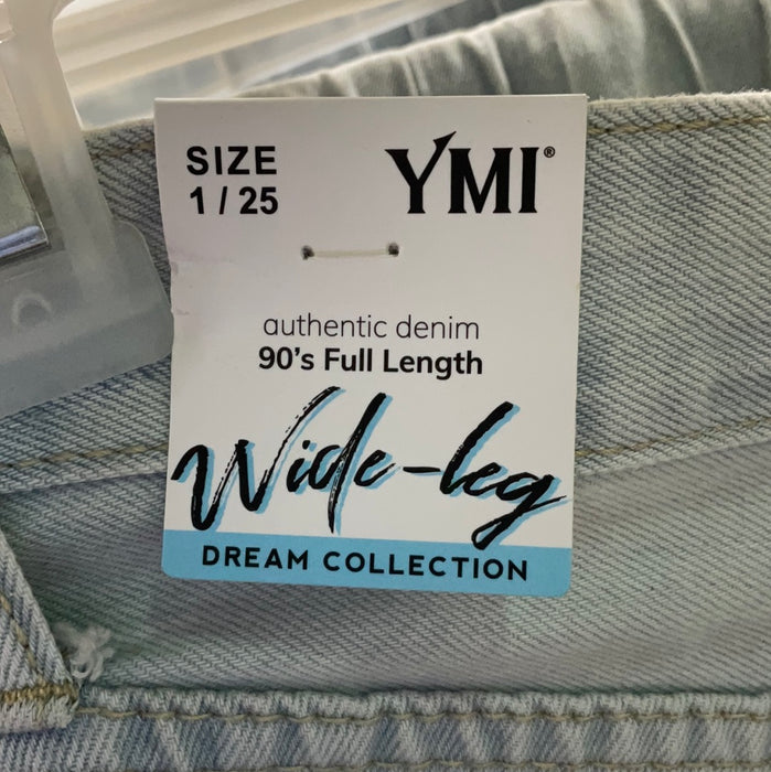 WIDE LEG TORN JEANS - YMI