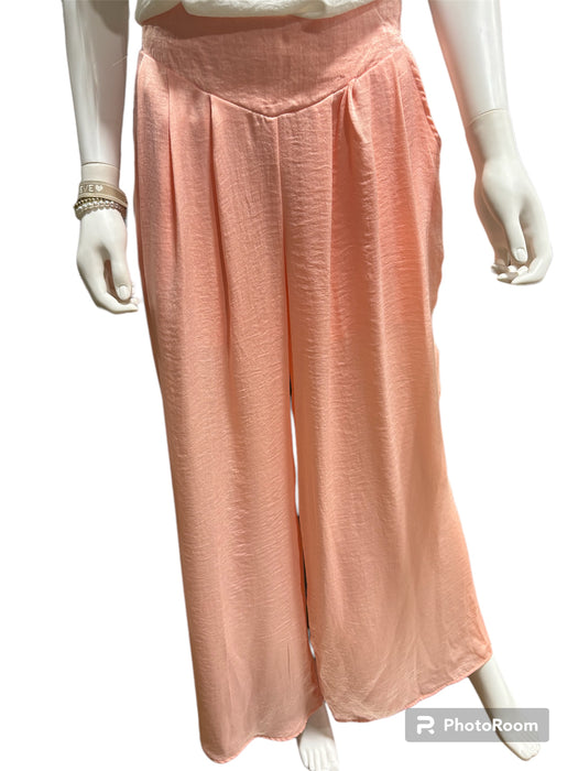 SATIN PEACH PANTS