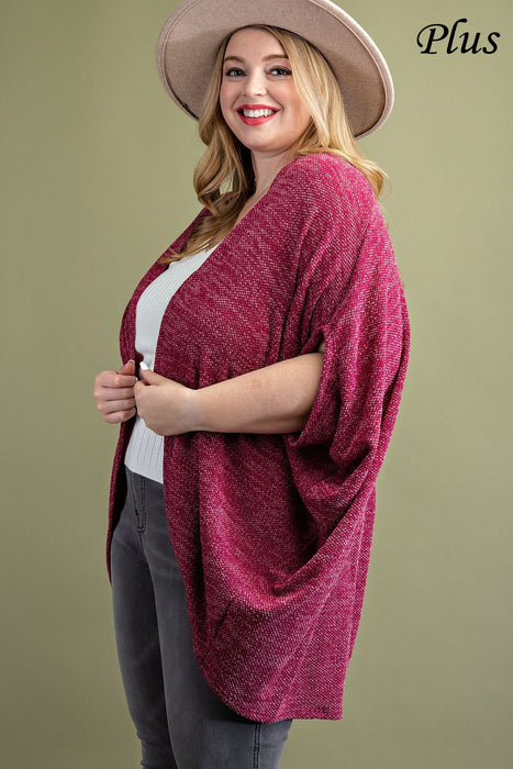 OPEN FRONT DOLMAN PLUS CARDIGAN