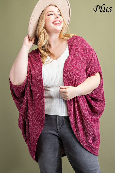 OPEN FRONT DOLMAN PLUS CARDIGAN