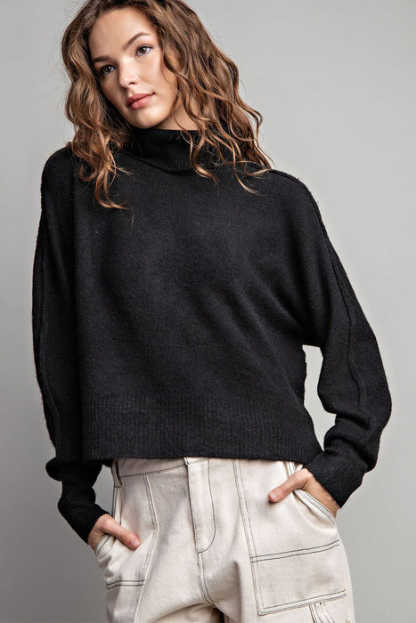 TURTLE NECK LONG SLEEVE SWEATER - MEDIUM