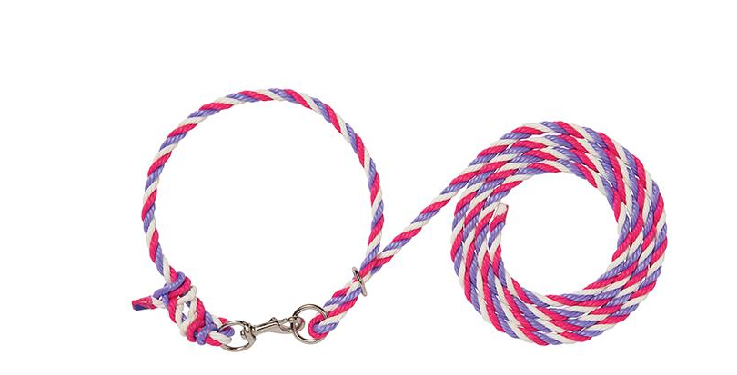 Livestock Adjustable Poly Neck Rope - wh/hp/lavander