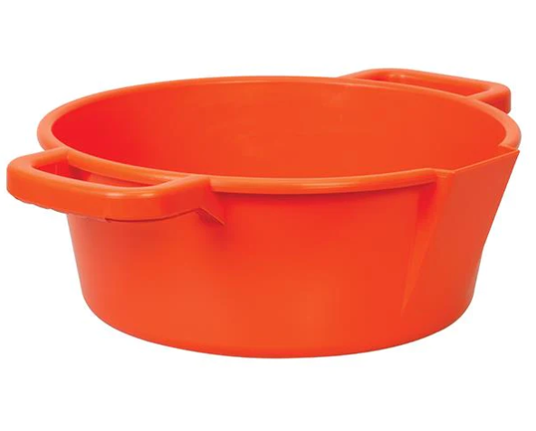 Large Round Feed Pan - Orange