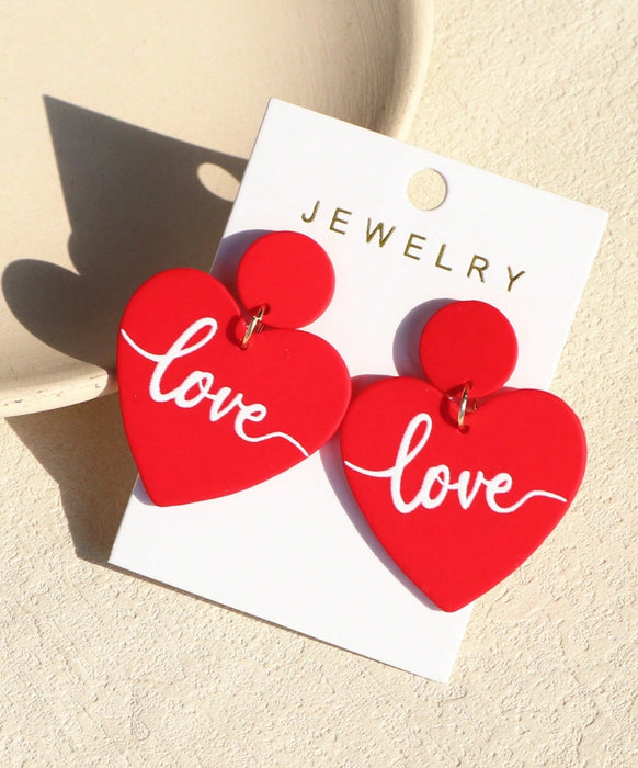 Heart Acrylic Earrings