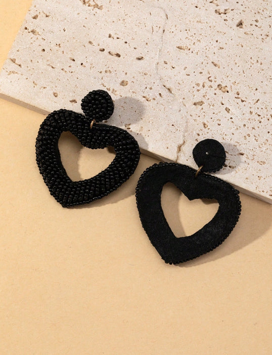 Bohemian Style Handmade Heart Shape Earrings