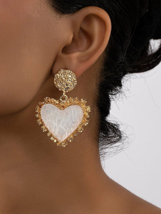 Heart Drop Earrings