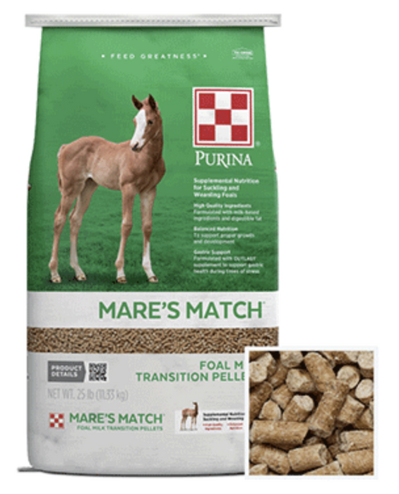 Purina® Mare’s Match® Foal Milk Transition Pellets 25 LBS