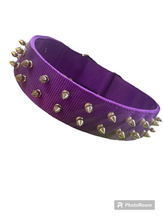 16'' PET COLLAR PURPLE- SPIKE