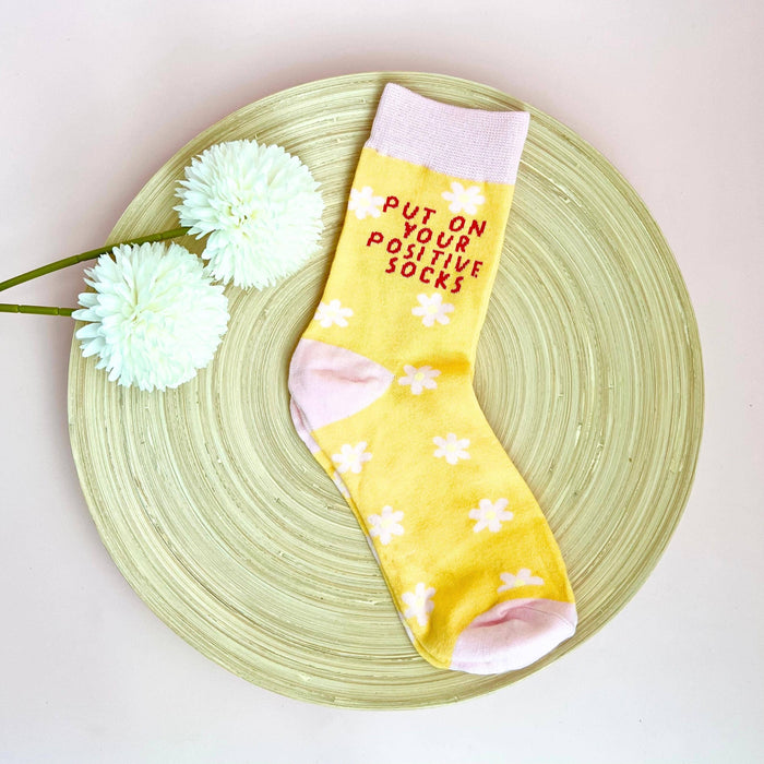 "Put on your Positive Socks" | Cute Socks Inspirational Gift