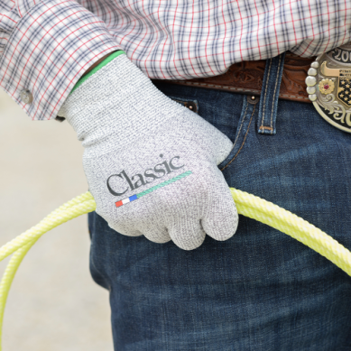 HIGH PERFORMANCE ROPING GLOVES - WHITE LARGE