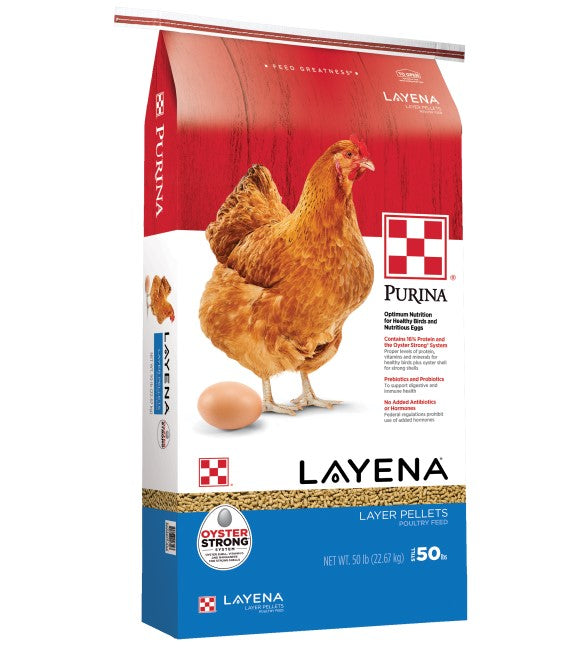 Purina Layena Poultry Feed, Pellet, 25 lb Bag