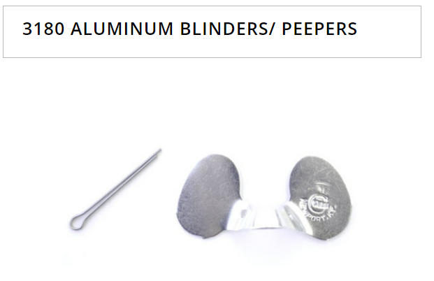 3180 ALUMINUM BLINDERS/ PEEPERS **** 10 PCS IN A BAG  ****