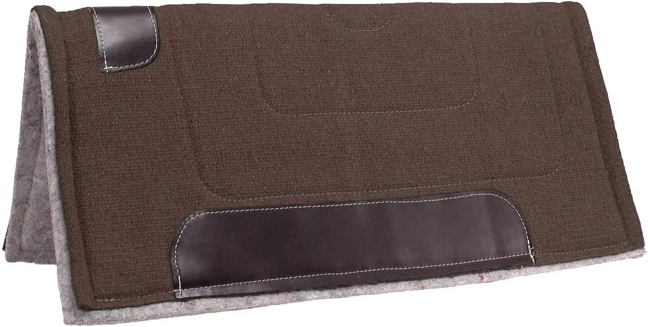 TOUGH1 OTTAWA SADDLE PAD - HEAVY FELT LINED = 32X32 BROWN