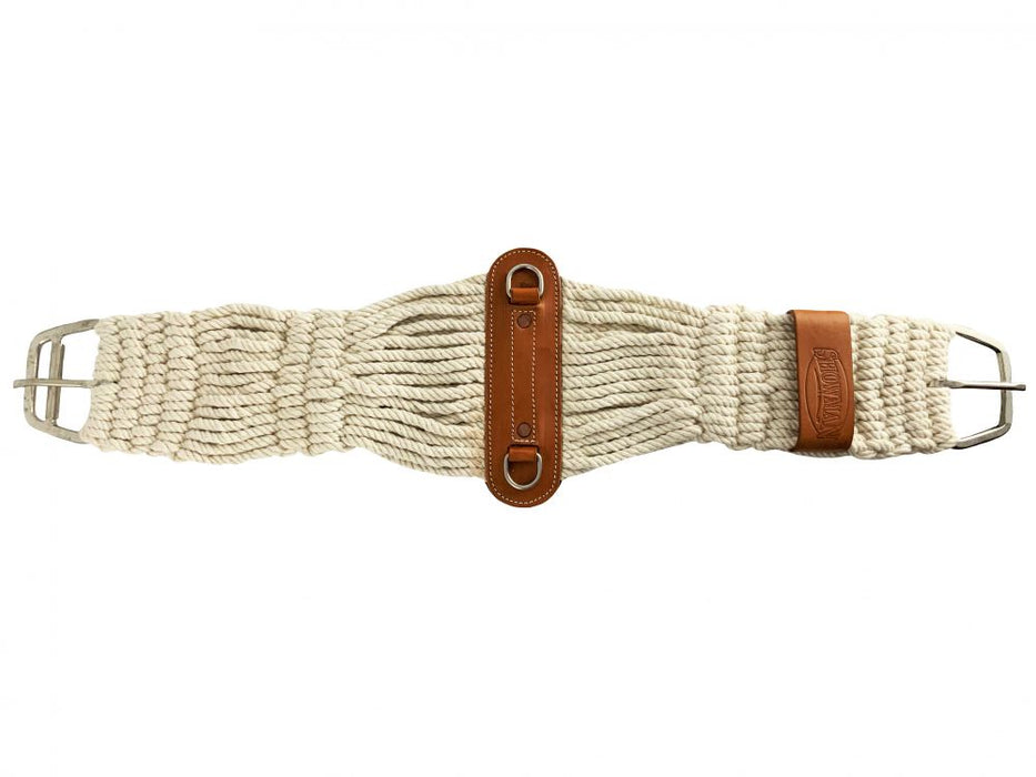 Showman ® Cotton Blend double weave string roper girth with Featuring Stainless Steel roller buckle design