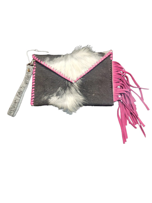 WRISTLET CLUTCH PURSE - COWHIDE