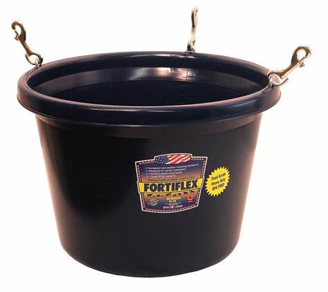 FEEDER/TUB, ROUND BLACK, 30 QT