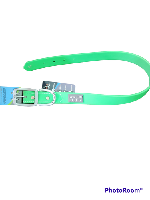 X-Treme Adventure Dog Collar, 1" LIME GREEN- 23" -L