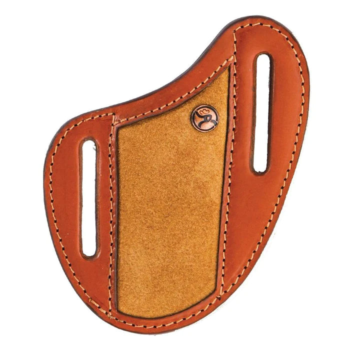 Knife scab - Hooey - "ROUGHY CLASSIC ROUGHOUT" PANCAKE KNIFE SHEATH TAN/BROWN