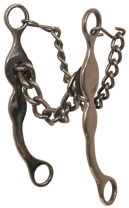 SS ROPING BIT W CURB CHAIN